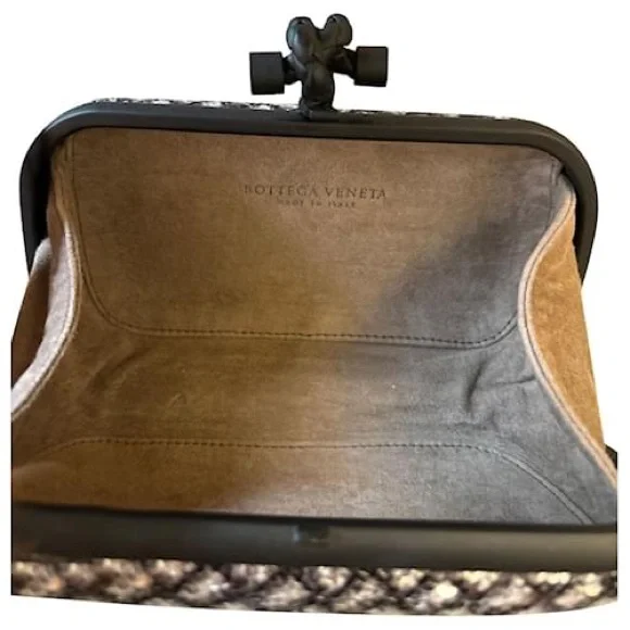 Bottega Veneta Sequin Knot Minaudière Clutch – Black & Silver w/ Dust Bag & COA - Picture 10 of 13